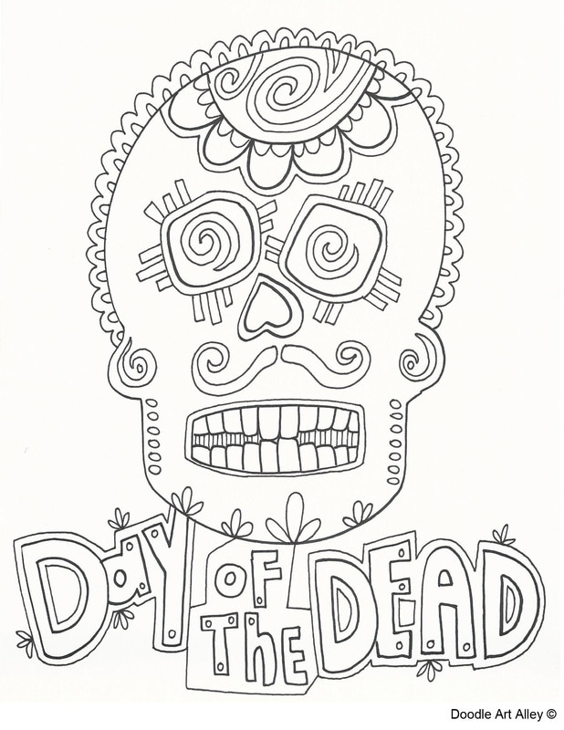 Day of the dead coloring pages