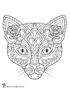 Day of the dead adult coloring pages