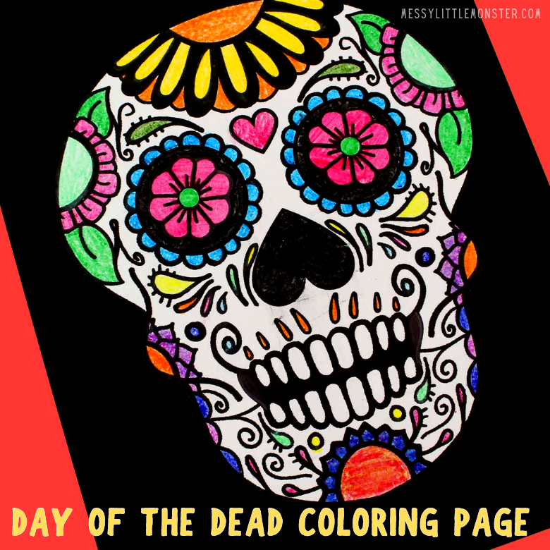 Day of the dead coloring page