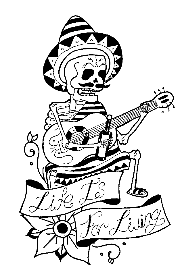 Day of the dead coloring pages printable for free download