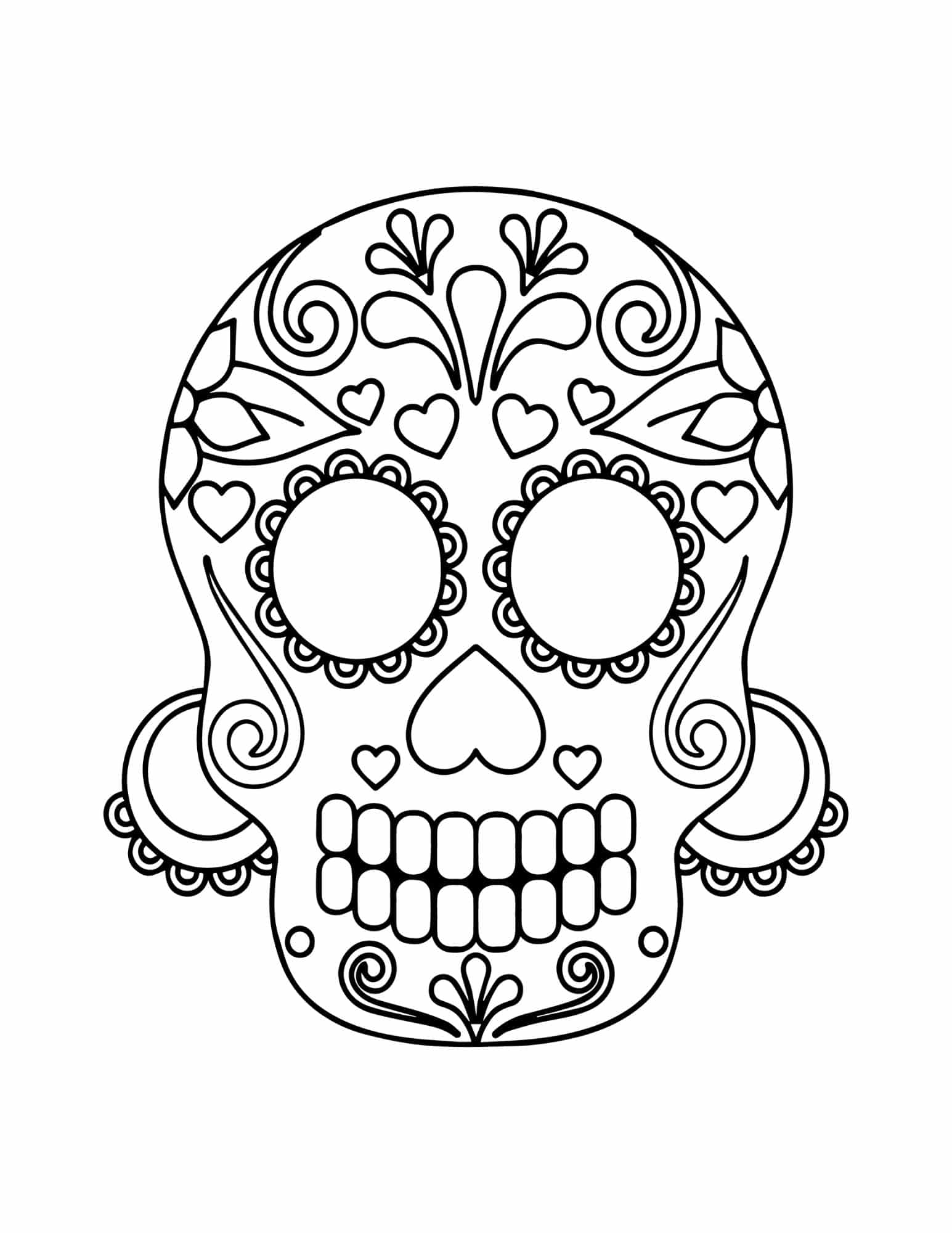 Day of the dead coloring pages