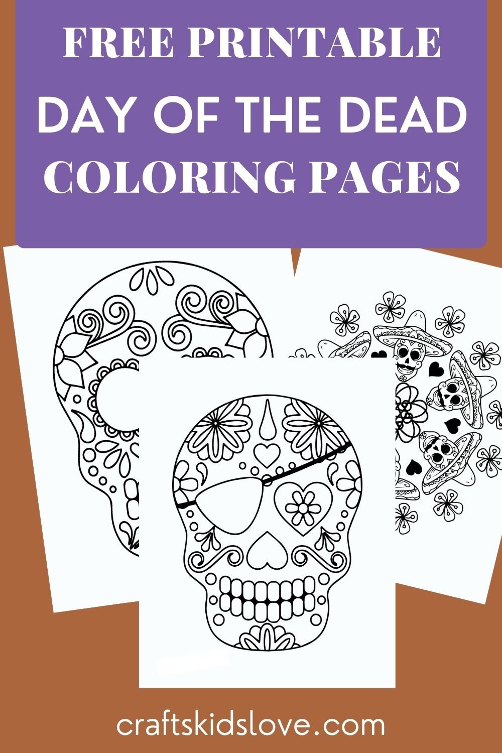 Free printable day of the dead coloring pages