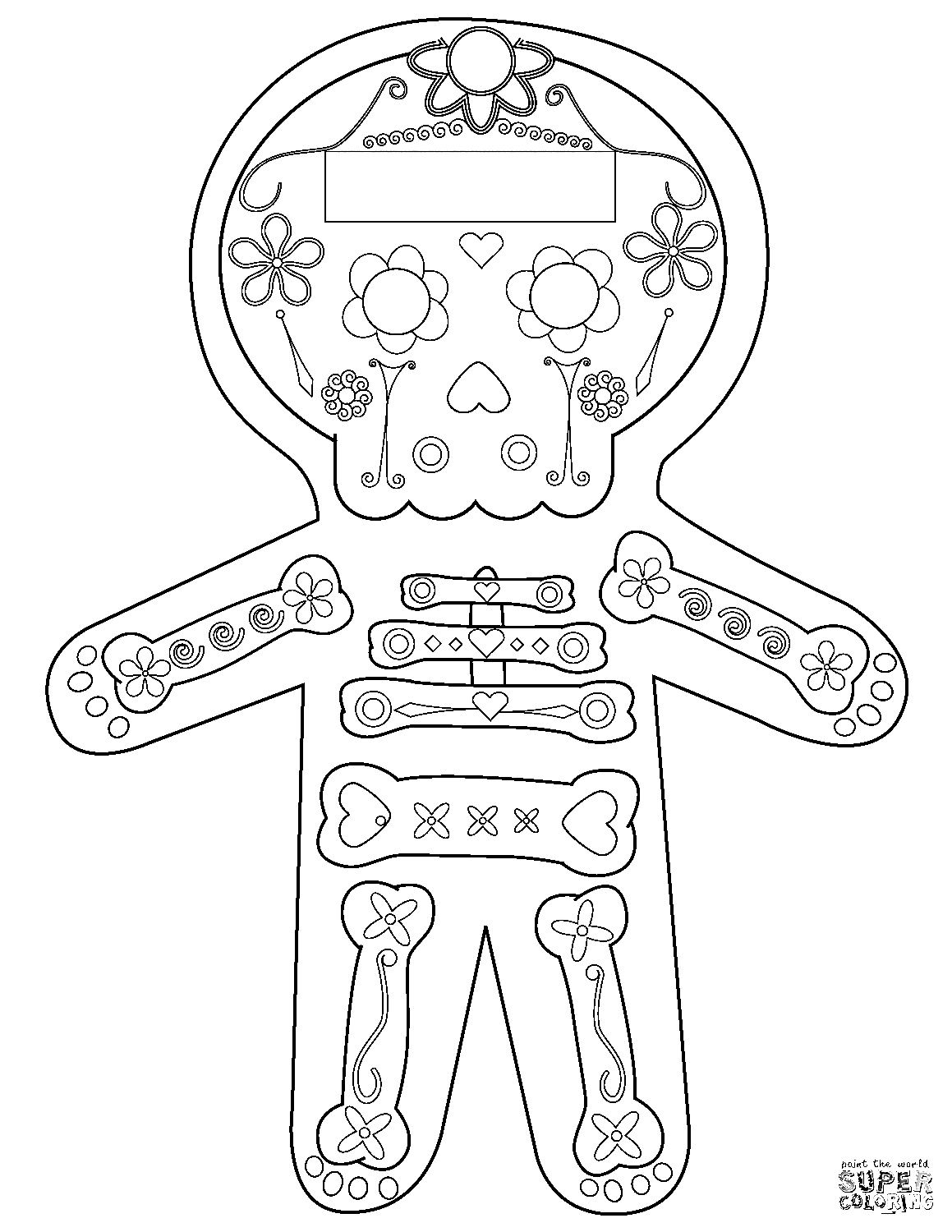 Day of the dead coloring pages printable for free download