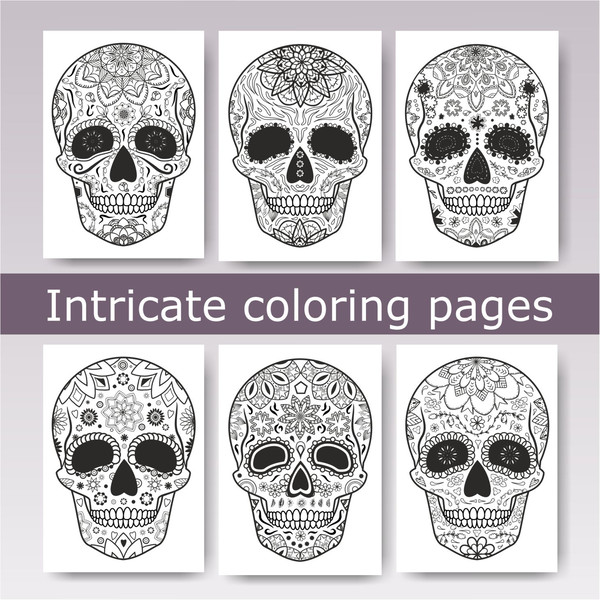 Printable dia de los muertos coloring pages pdf sugar skull