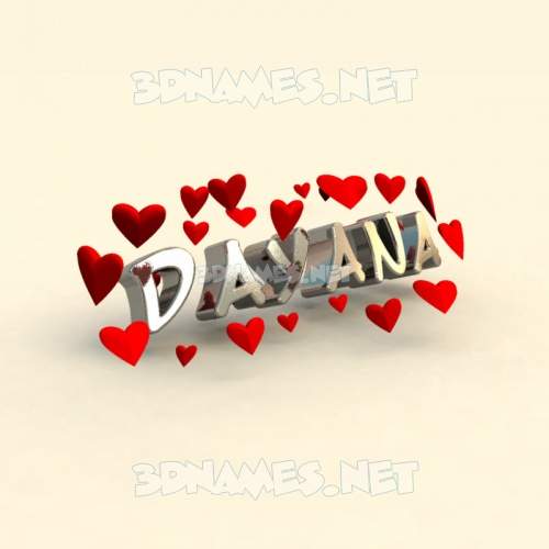 Preview of in love d name for dayana