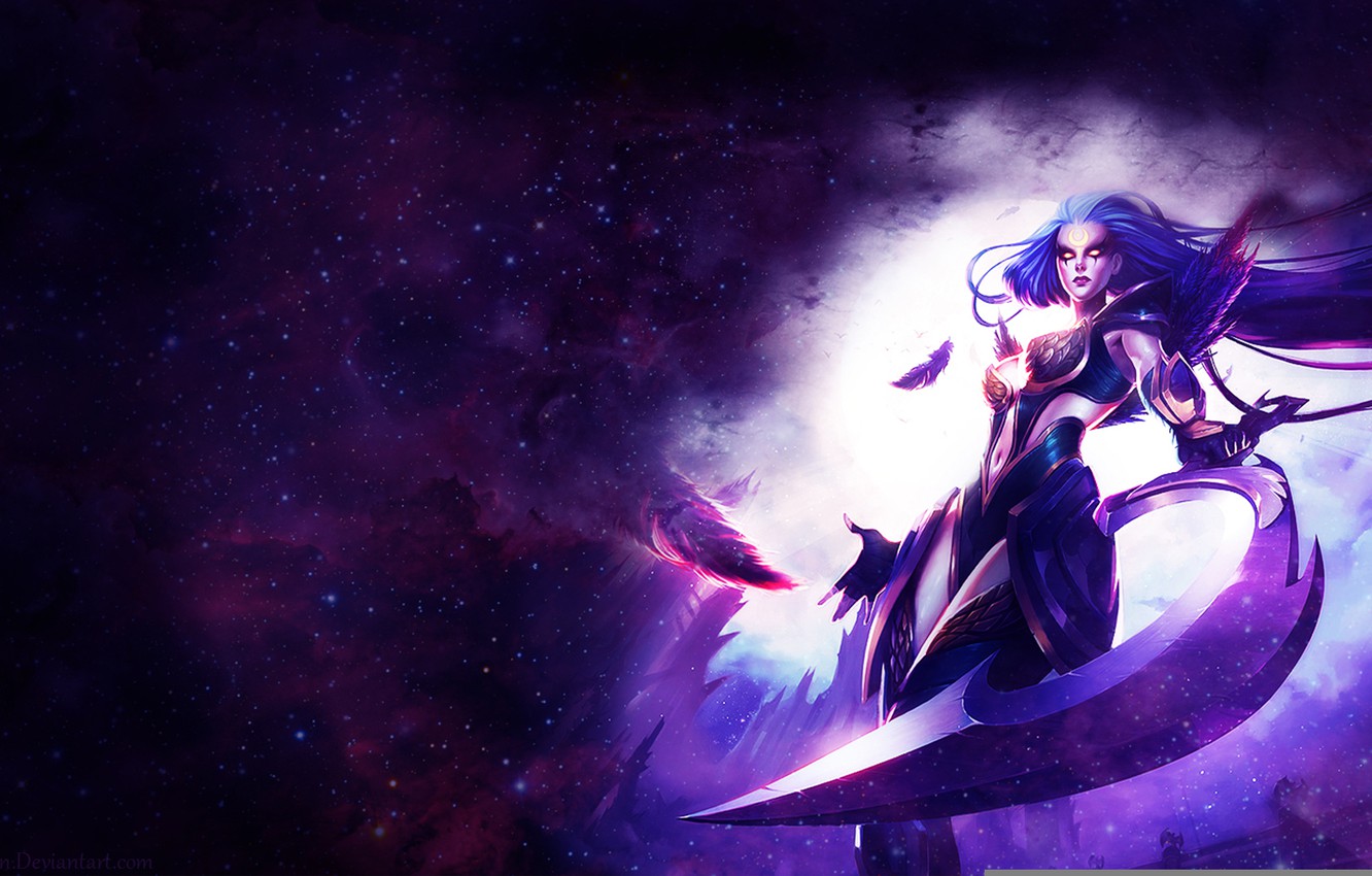 Wallpaper girl weapons art league of legends diana images for desktop section ððññ