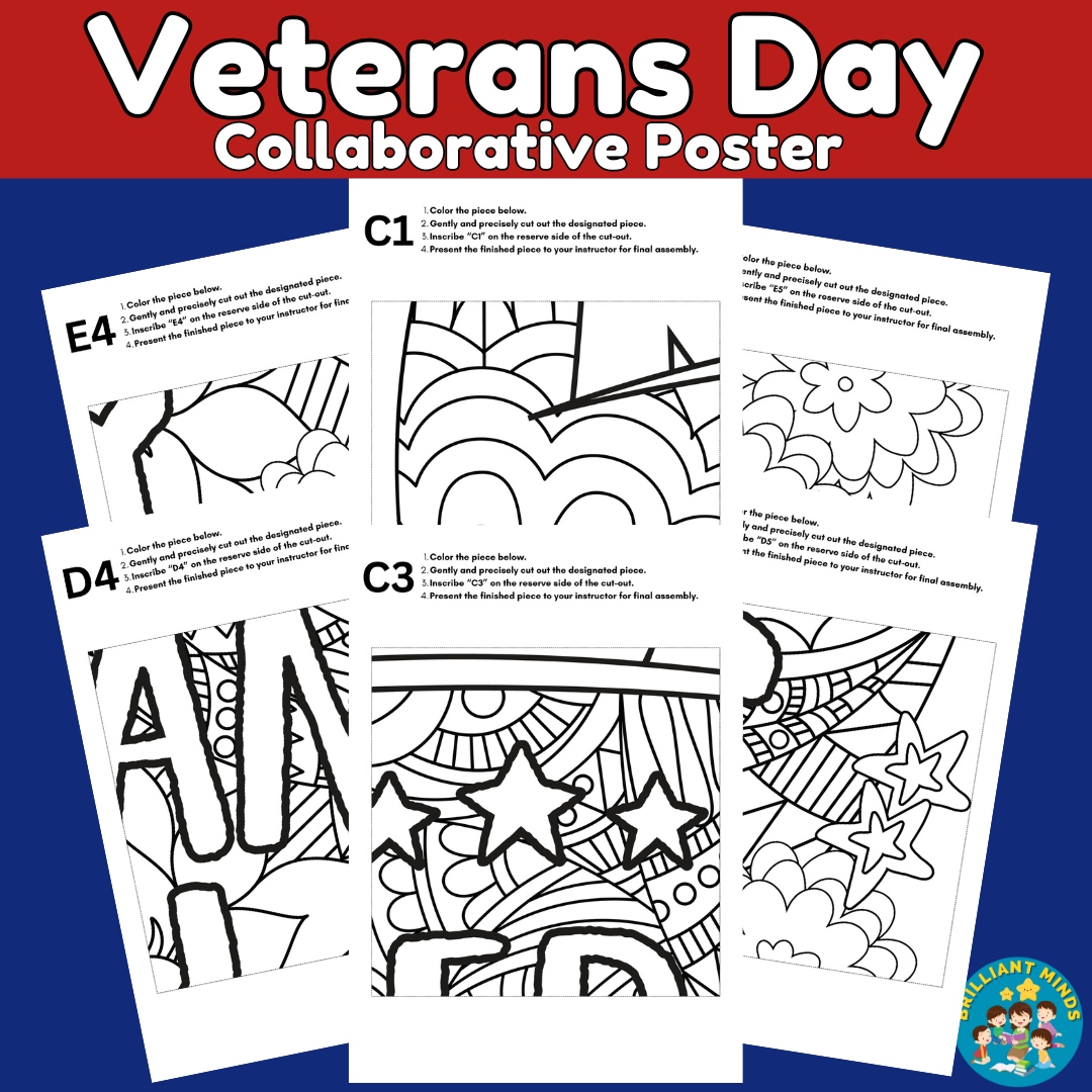Veterans day collaborative poster art