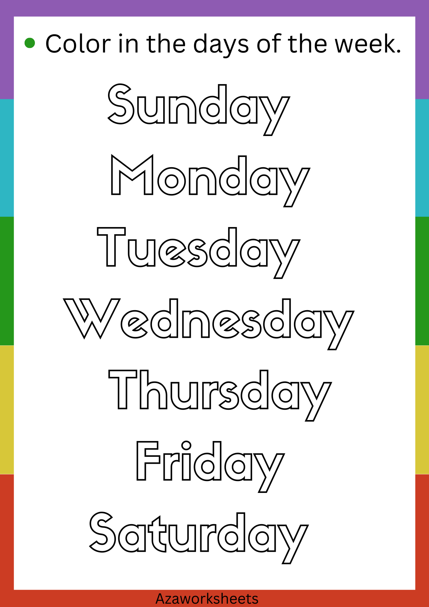 Days of the week â s