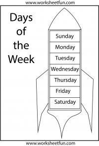 Spelling â days of the week free printable worksheets â