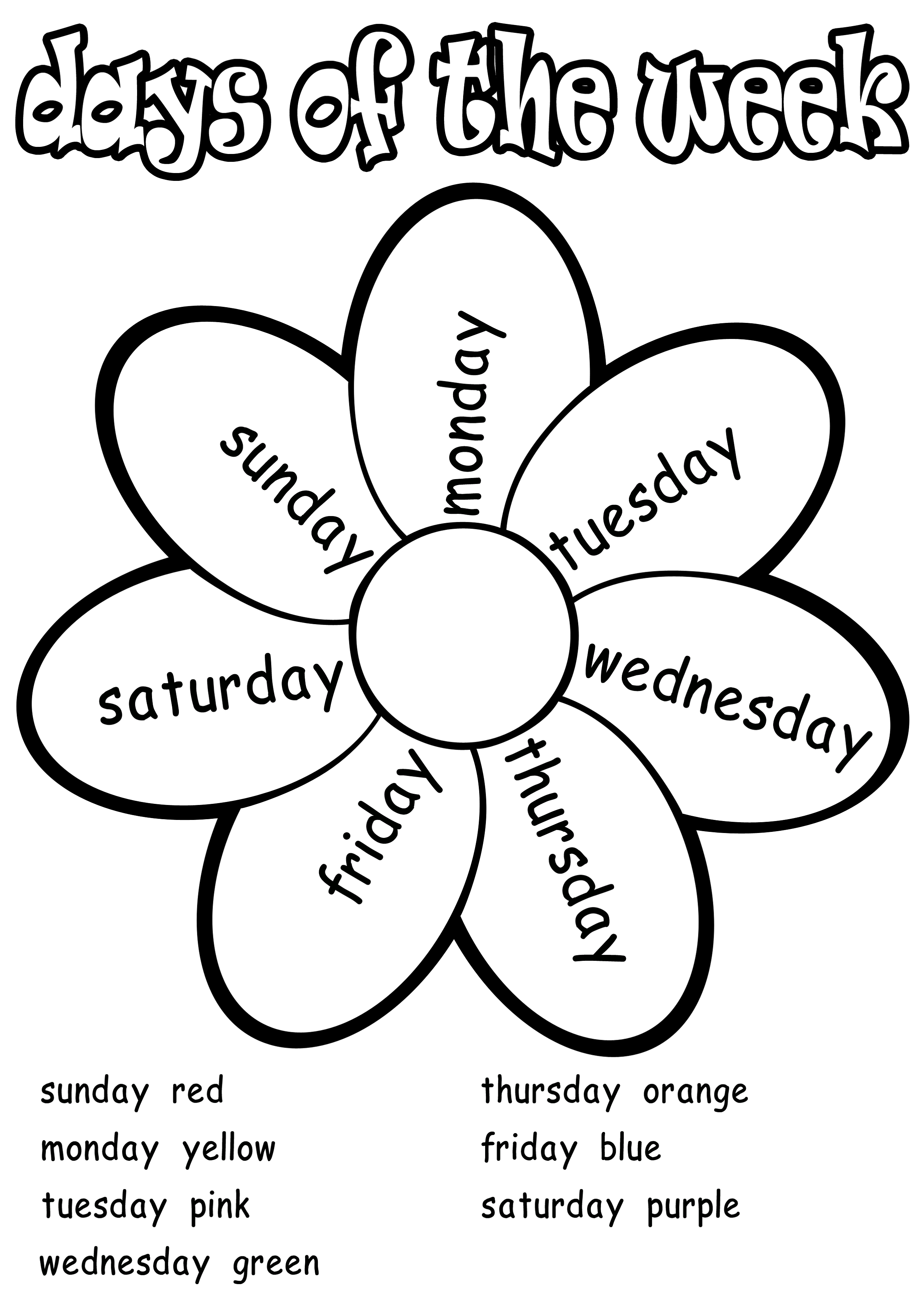 Resultado de imagen de days of the week worksheet english lessons for kids english activities for kids english worksheets for kids