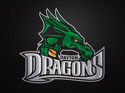 Dragons logo concept on black by lindsey kellis meredith on