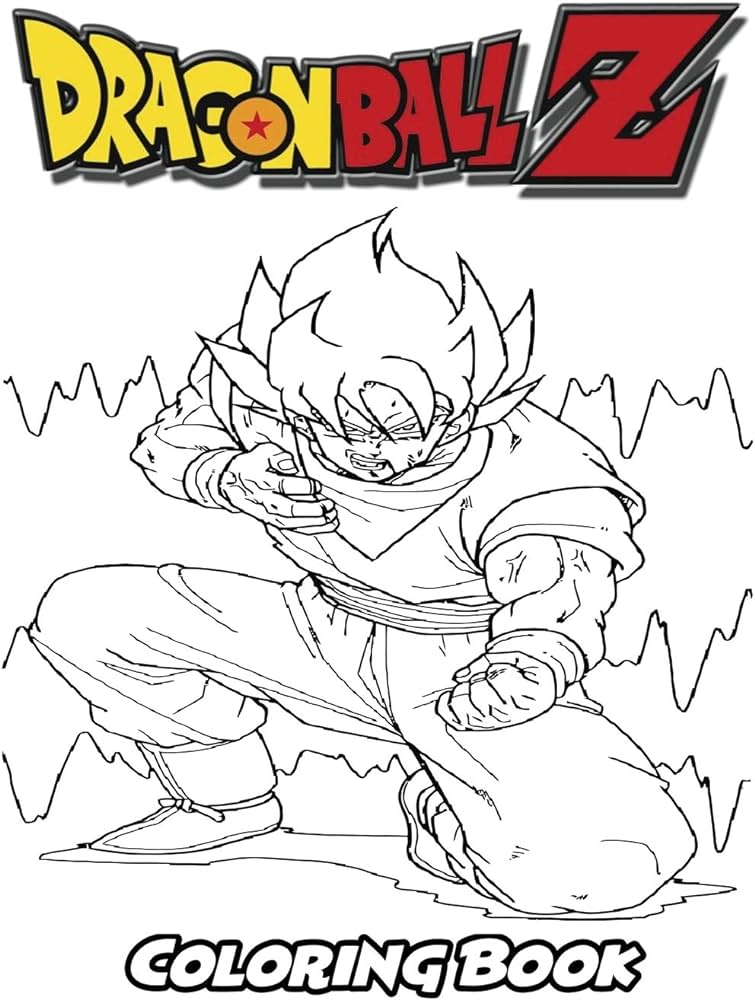Dragon ball z coloring book coloring book for kids and adults activity book with fun easy and relaxing coloring pages books