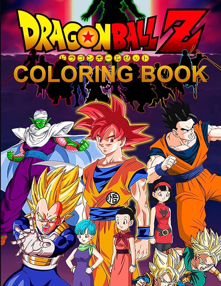 Dragon ball z coloring book high quality coloring pages for kids and adults color all your favorite characters great gift for dragon ball lovers green julia books