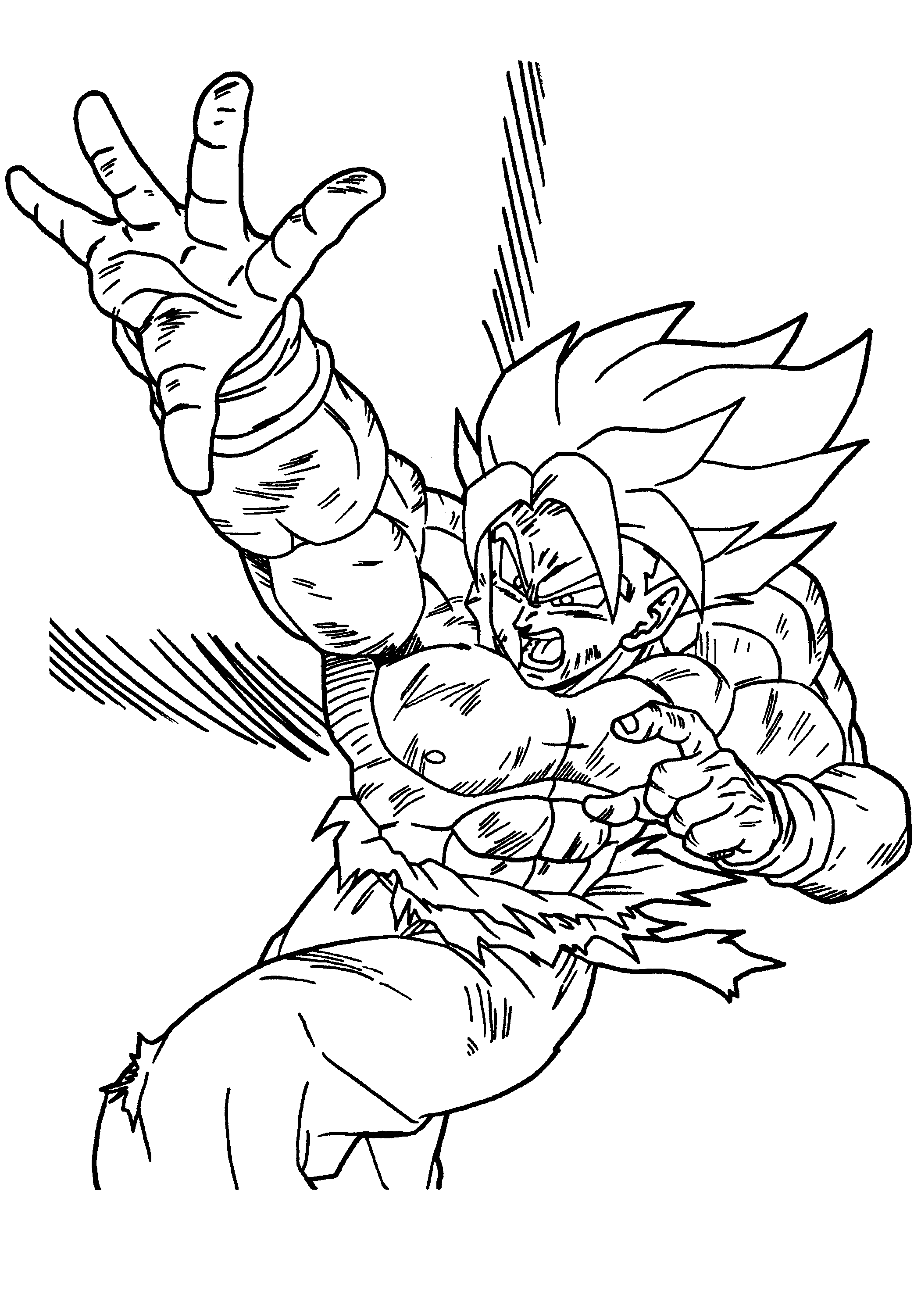 Free printable dragon ball z coloring pages for kids