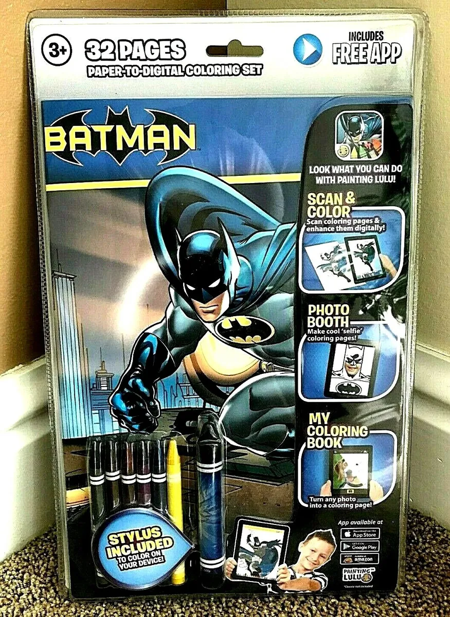 Batman paper to digital coloring set painting lulu dc ic color book sealed