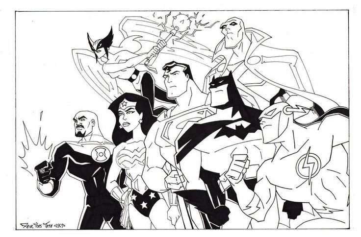 Justice league coloring pages