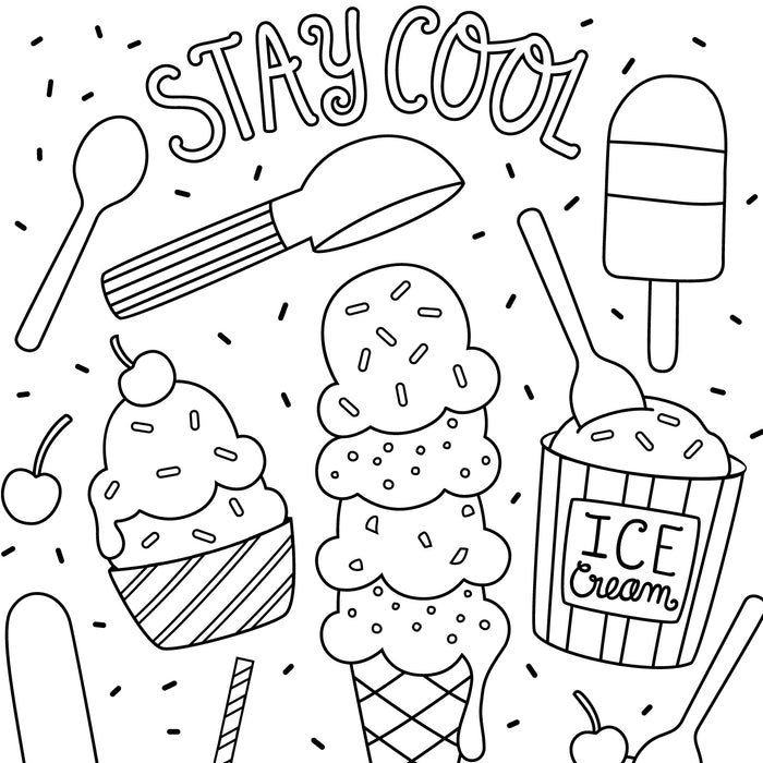 Stay cool coloring page