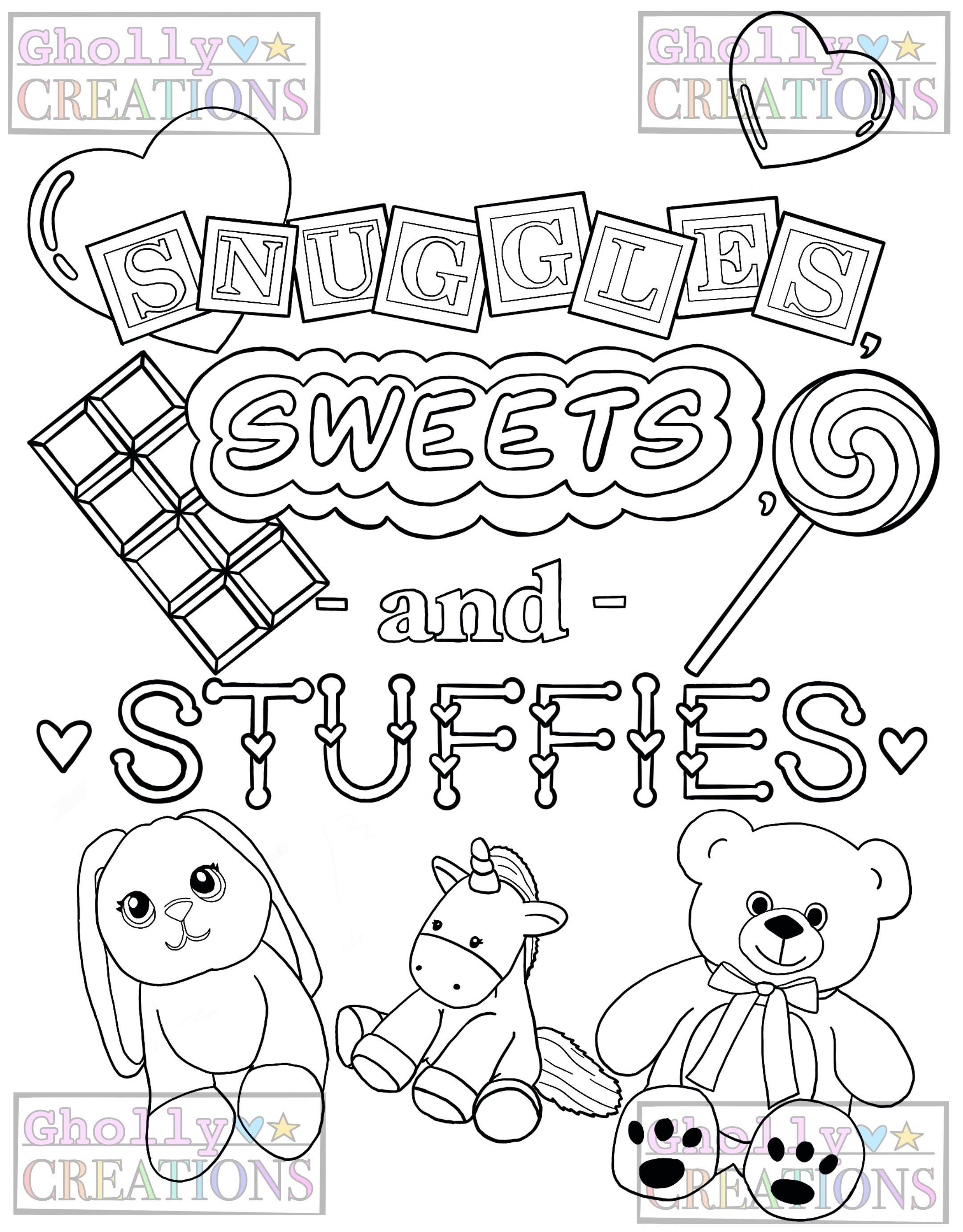 Snuggles sweets and stuffies ddlg coloring page