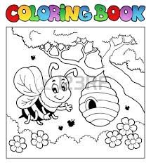 Abejas animadas para colorear