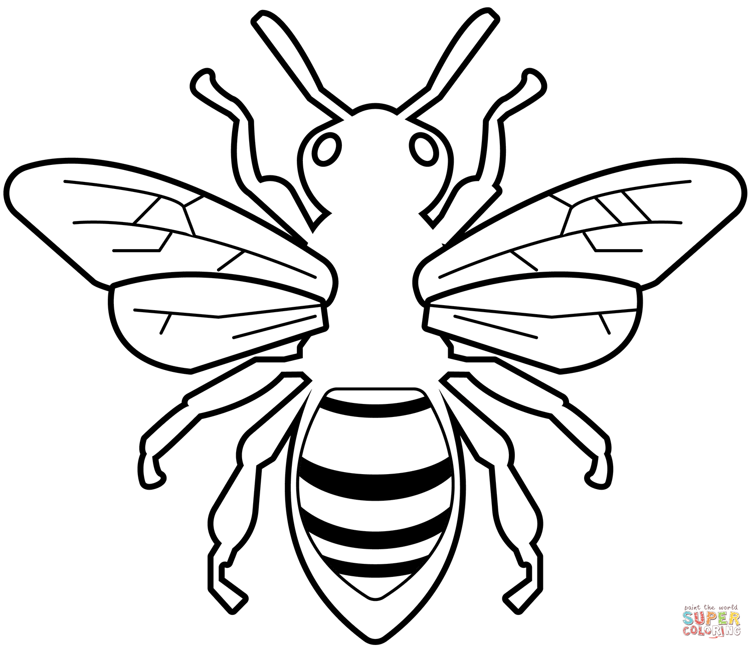 Dibujo de abeja para colorear dibujos para colorear imprimir gratis