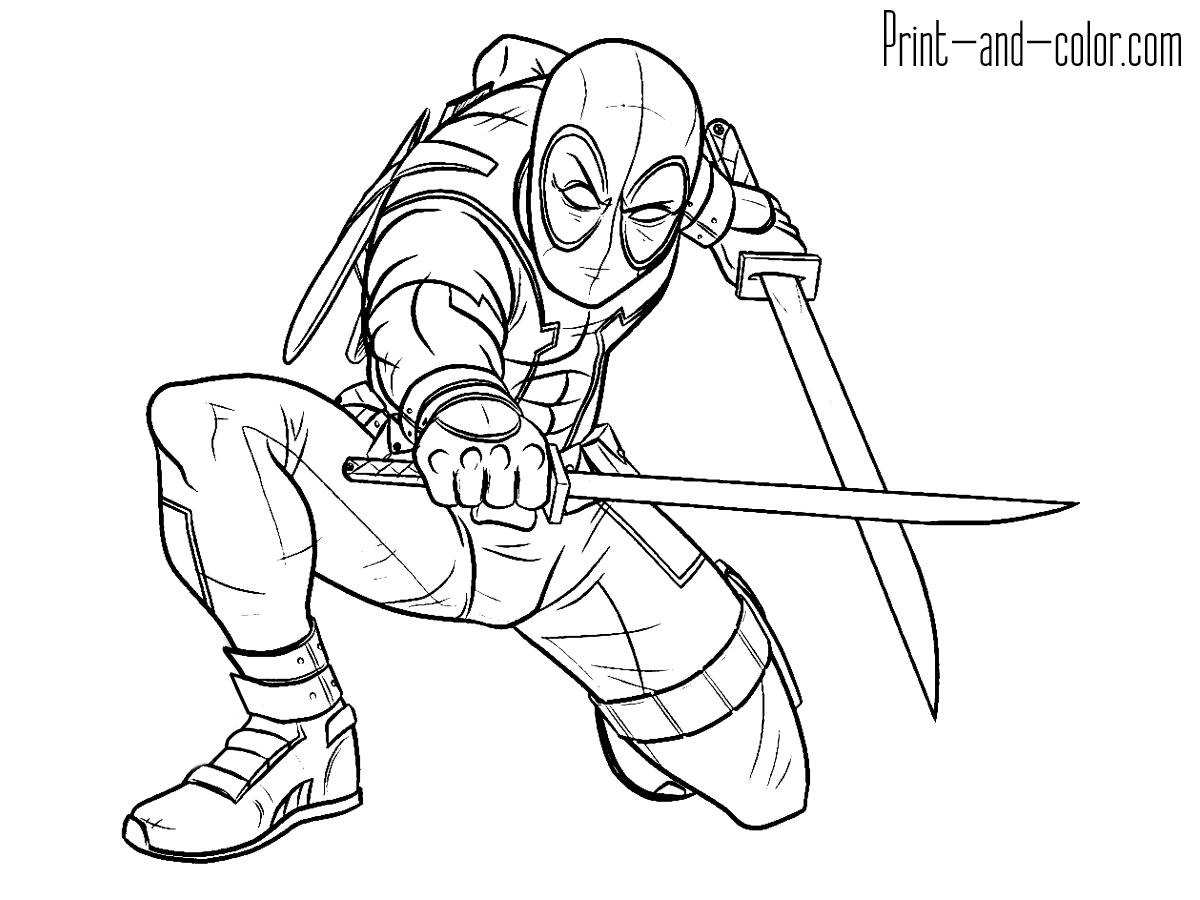 Deadpool cartoon coloring pages coloring pages coloring pages to print