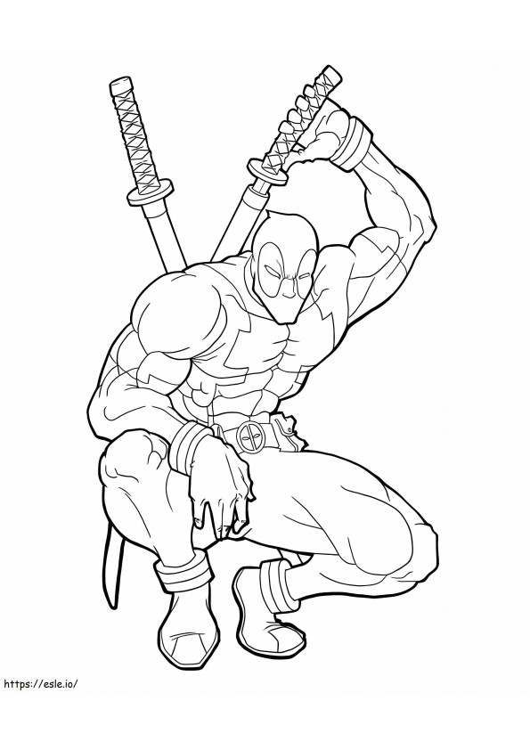 Deadpool coloring coloring pages