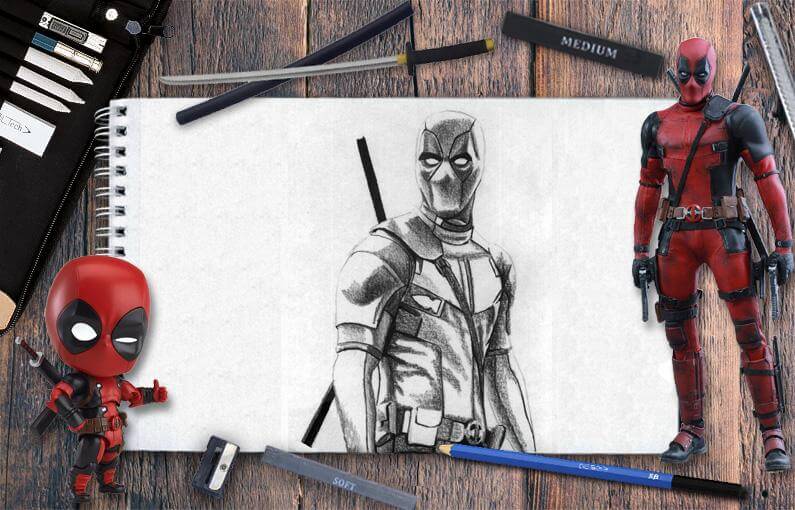 How to draw deadpool nil tech