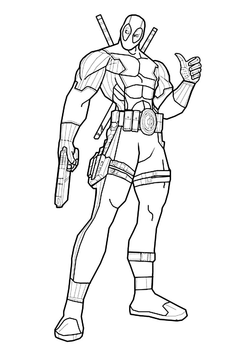 Deadpool coloring page