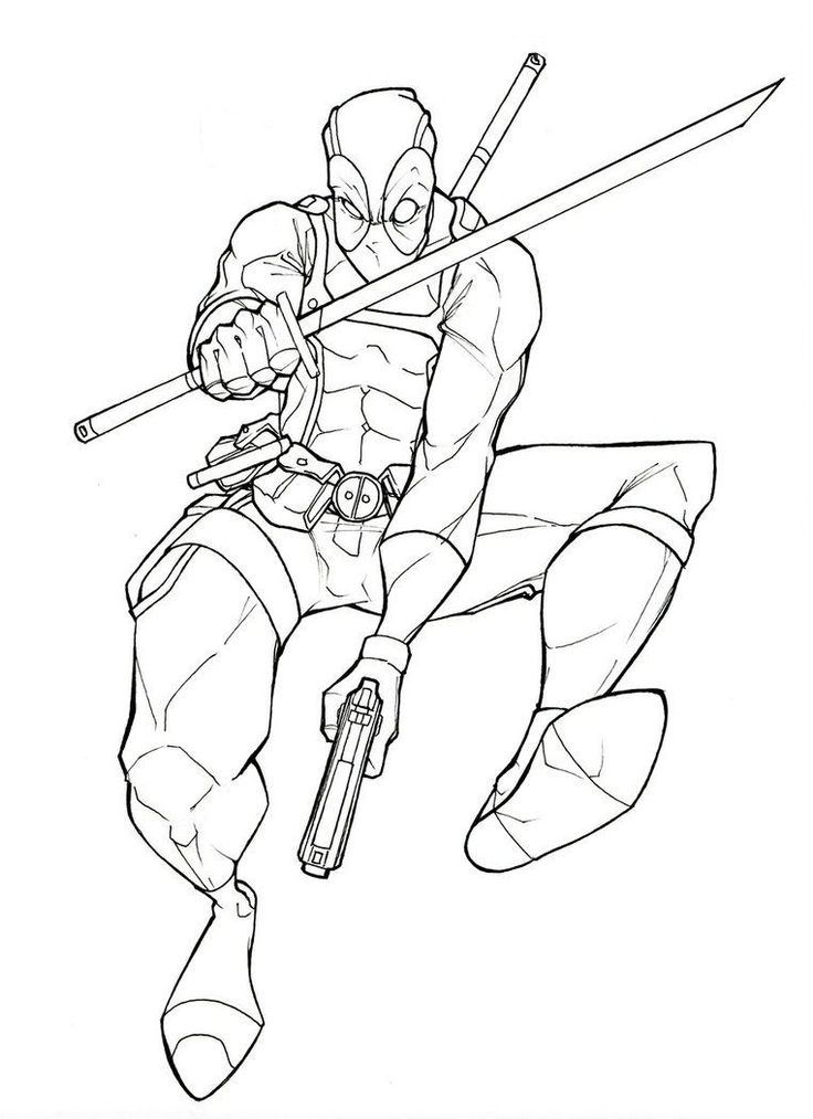 Deadpool coloring pages online