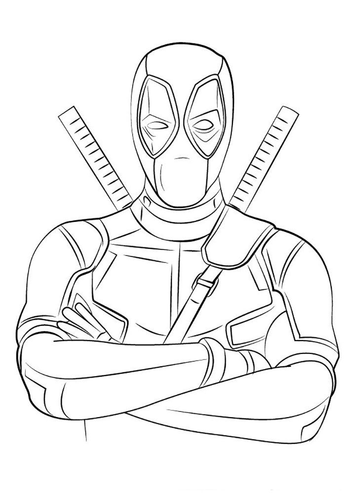 Creative deadpool coloring pages for kids