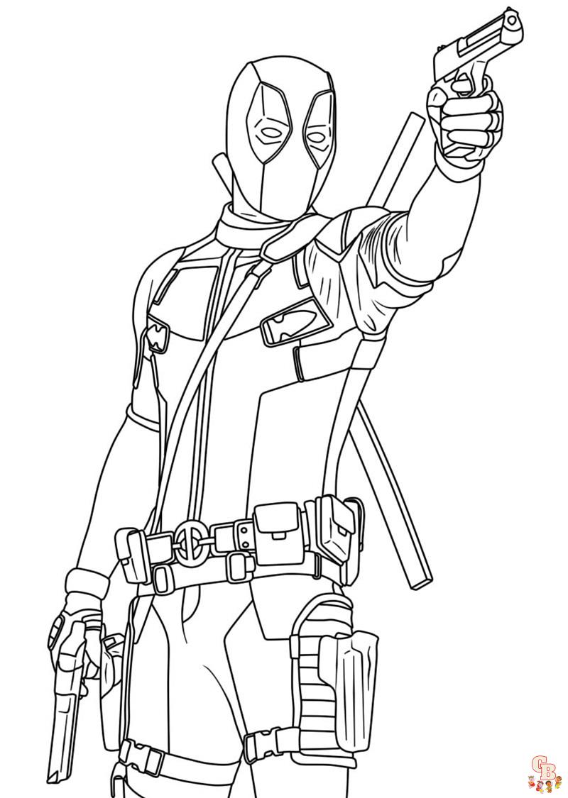 Deadpool coloring pages