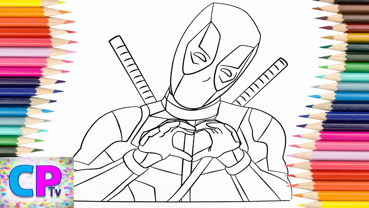 Deadpool coloring pages deadpool showing respect for everyonecoloring pages tv