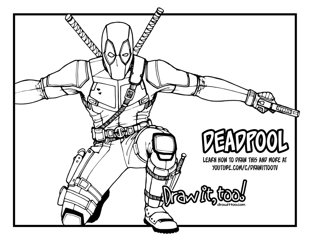 How to draw deadpool deadpool drawing tutorial