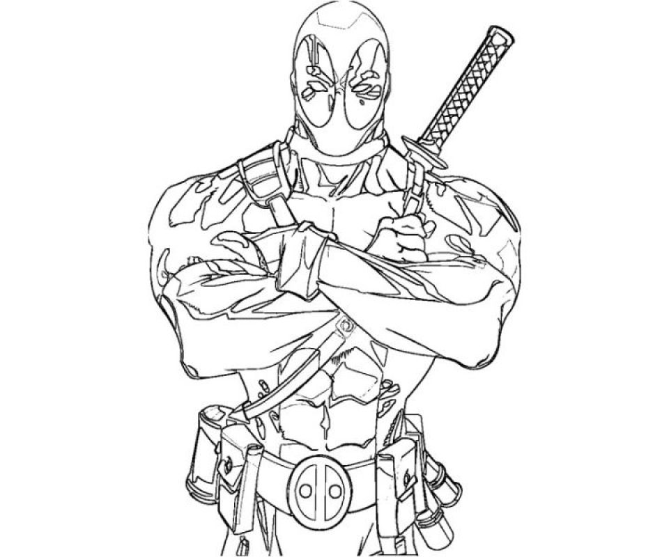 Deadpool coloring pages free printable coloriage colorier coloriage minecraft