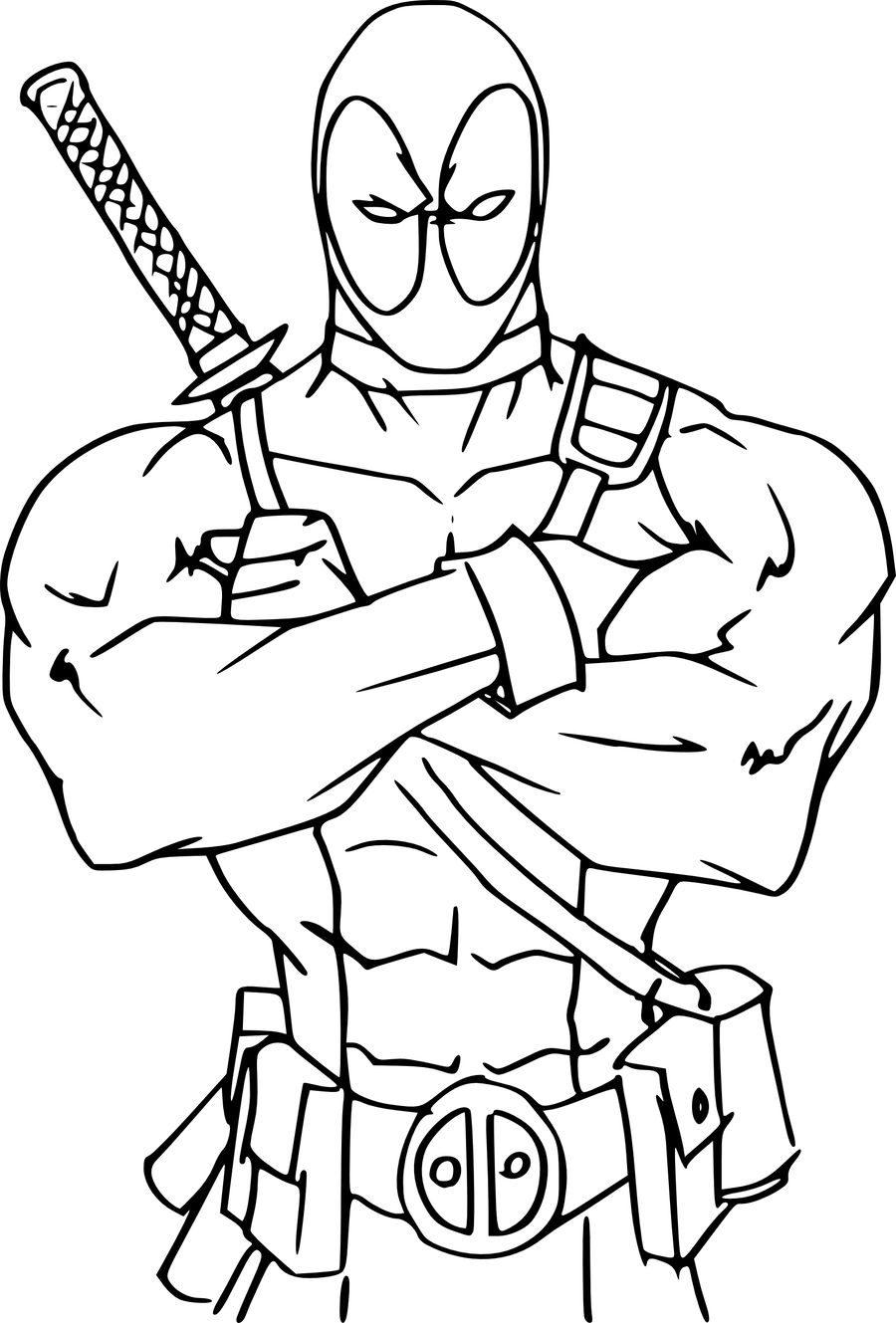 Deadpool coloring pages pdf to print