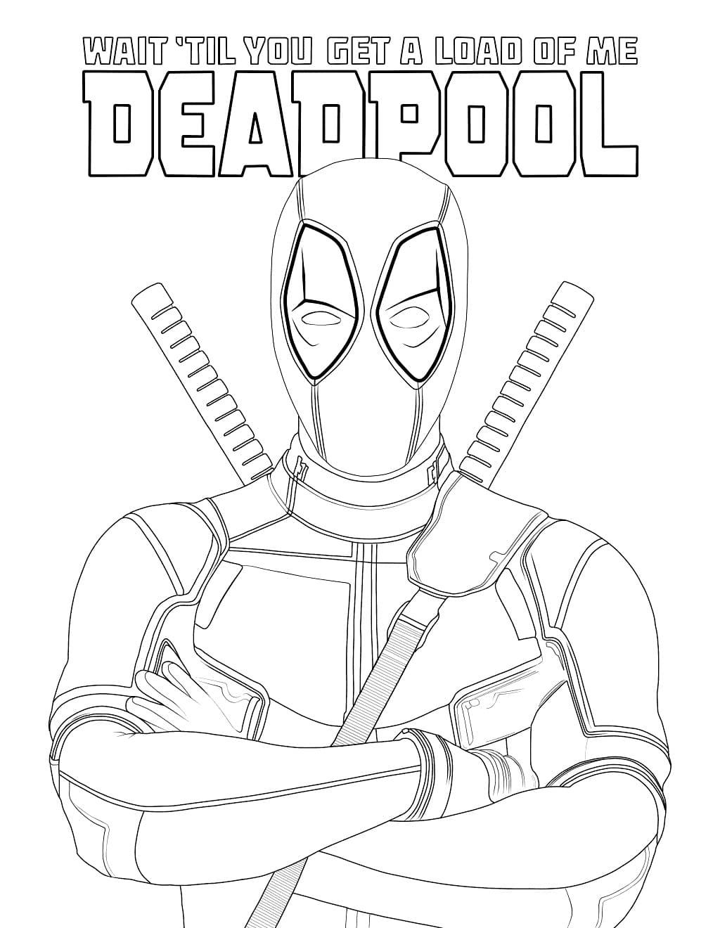 Deadpool coloring pages