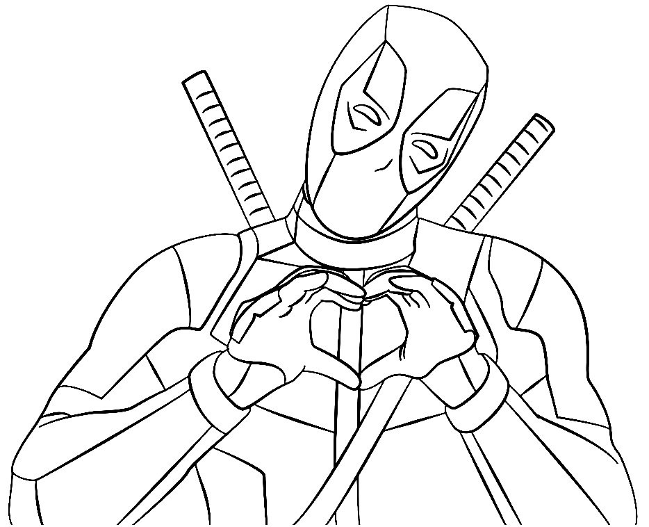 Deadpool coloring pages printable for free download