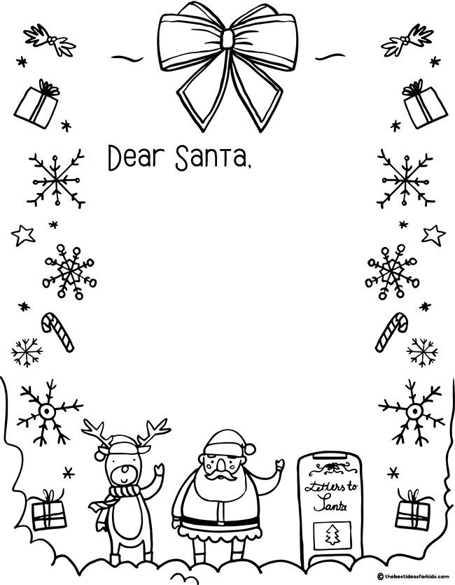 Letter to santa template free printables