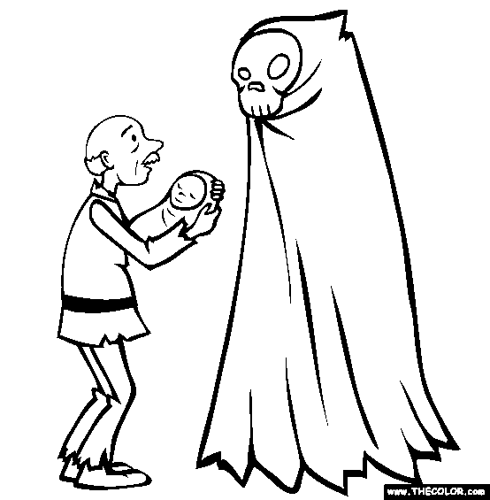 Godfather death online coloring page