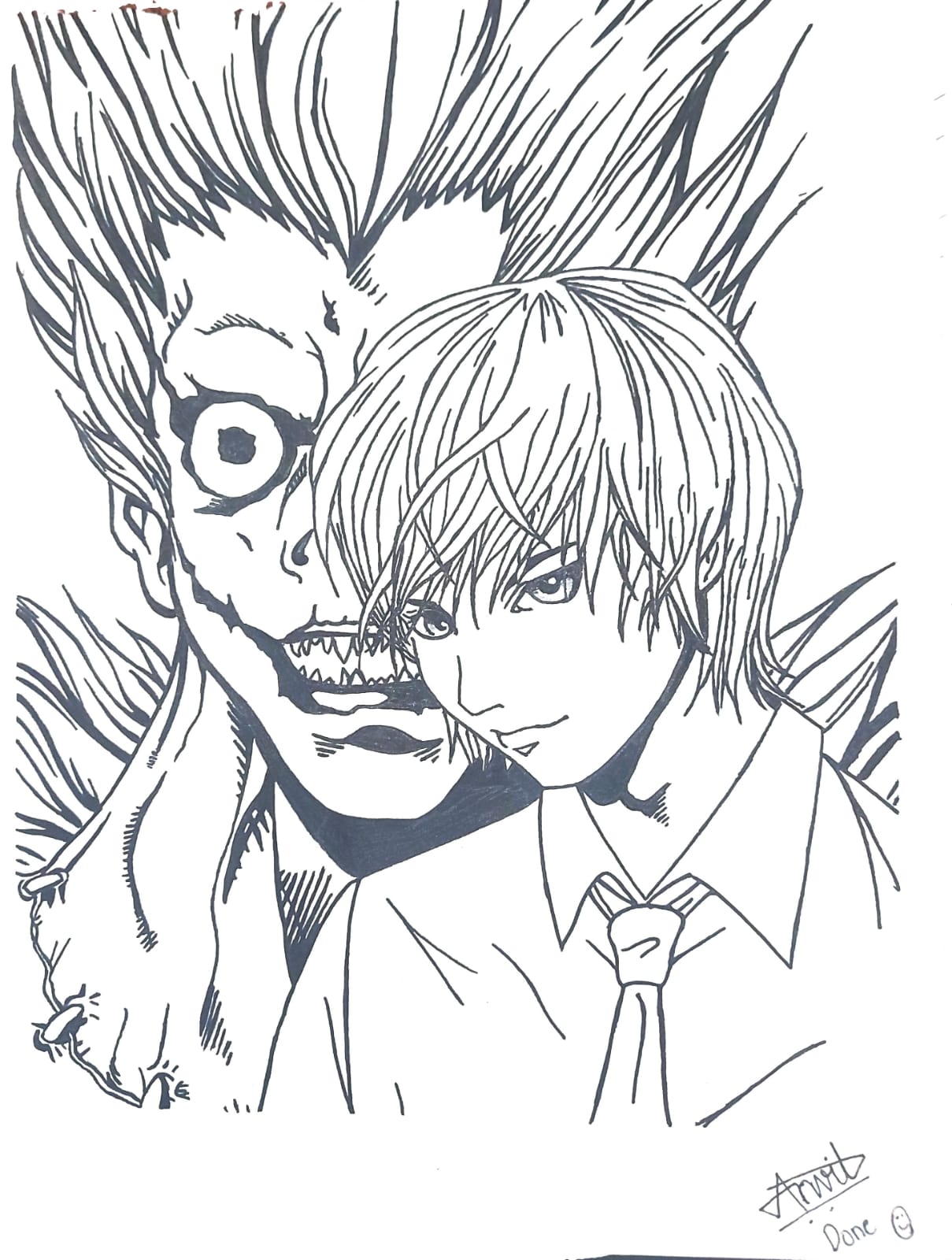 I drew light and ryuk rdeathnote