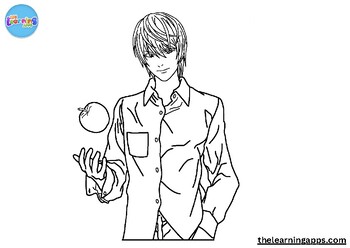 Free light yagami coloring pages for kids printable worksheets mcpo