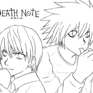 Death note coloring pages printable for free download