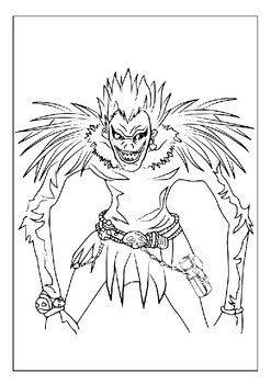 Printable death note coloring pages a fun and engaging way to unwind