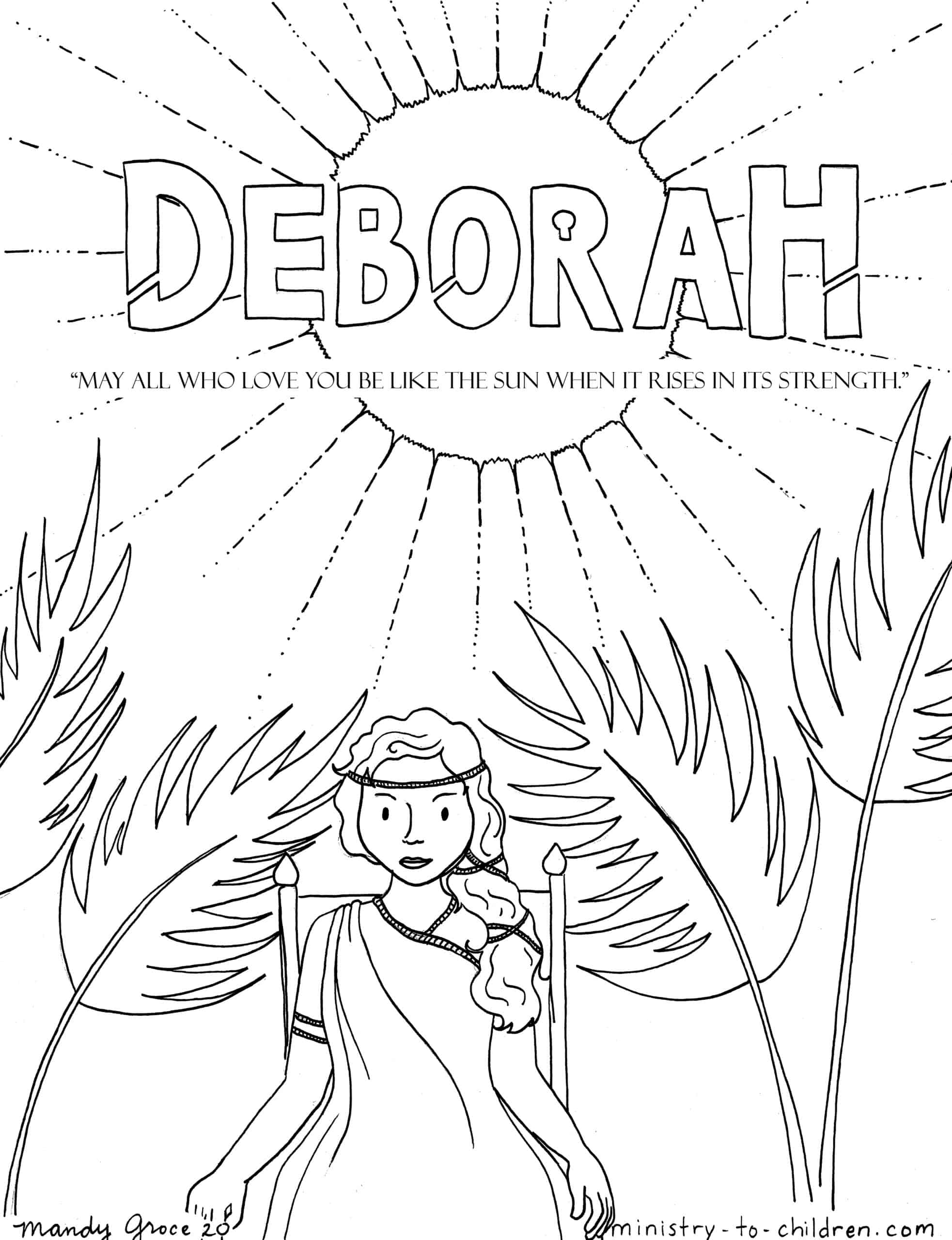 Deborah coloring page