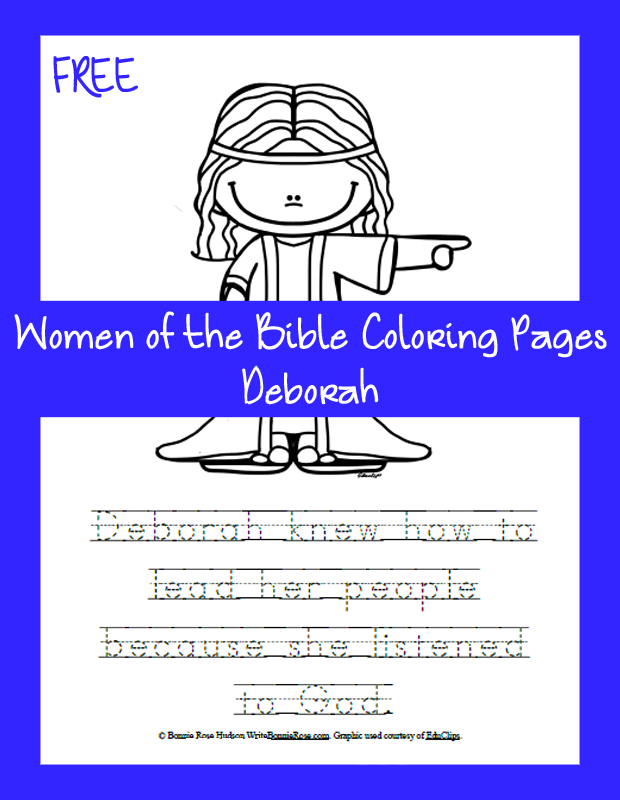 Free women of the bible coloring page â christian childrens authors