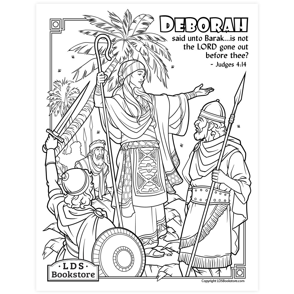 Deborah judges israel coloring page