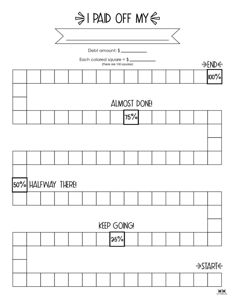 Debt trackers debt snowball worksheets