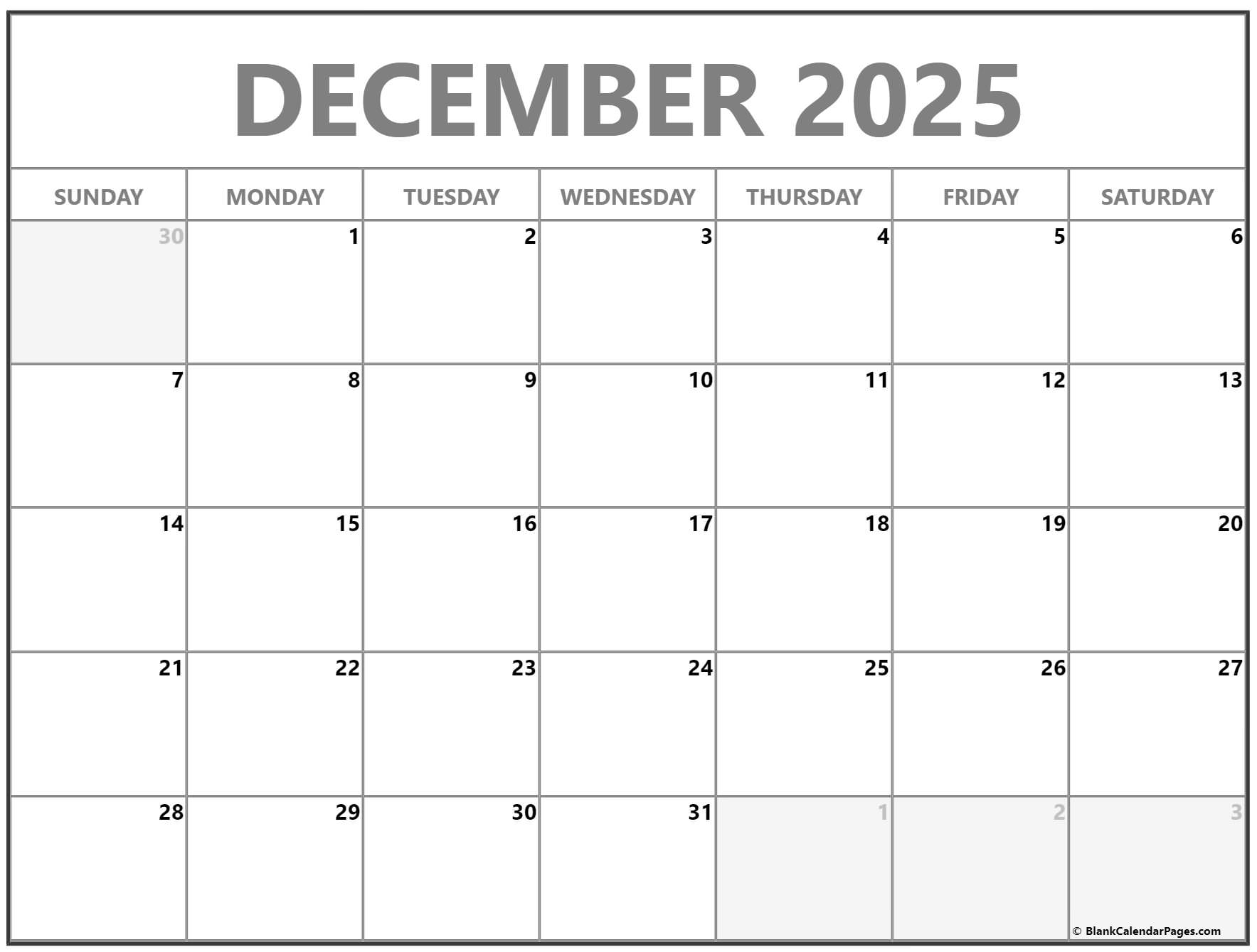 December calendar free printable calendar
