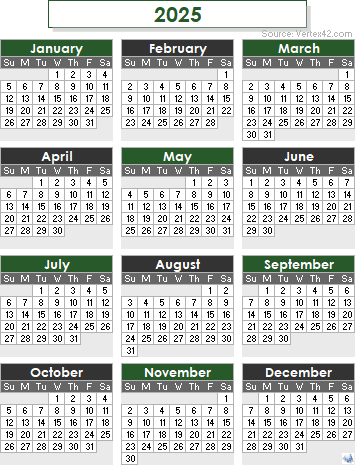 Calendar templates and images