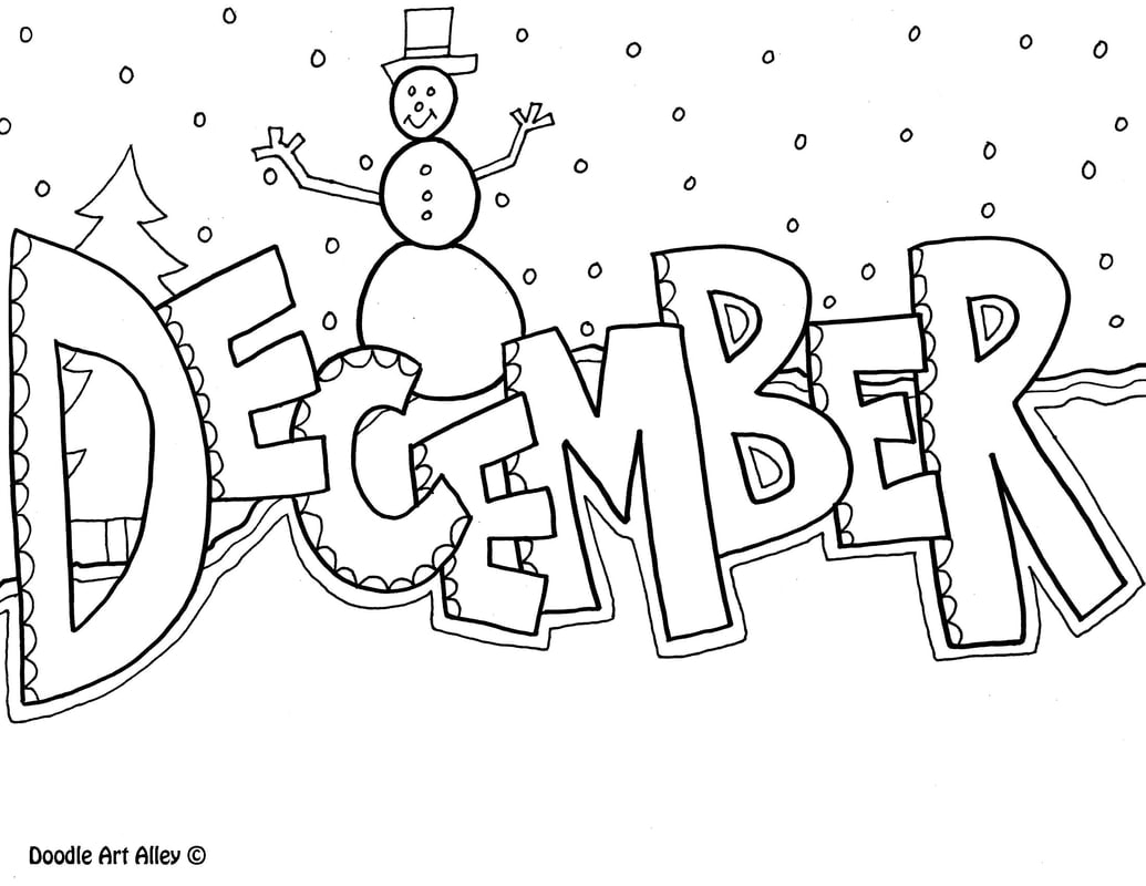 December coloring pages